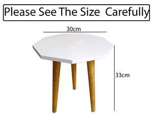 Side <b>Table</b> for bedroom decoration with white top and three wooden <b>leg</b> Best furniture decor wooden - Product Image 3