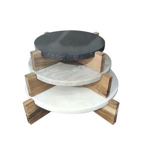 Vente en gros de présentoir à gâteau de luxe en métal marbré de haute qualité, meilleur article décoratif pour la maison de mariage, nouveau design 2025 pour le dessert - Product Image 5