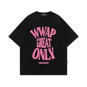 Camiseta de microfibra para hombre de algodón 100% de alta calidad con cuello redondo Logotipo impreso en espuma 3D Técnica lavada con estampado de soplo personalizable - Product Image 1