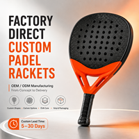Karbon Fiber Özel OEM Fabrikası Başlangıç Seviyesi Hafif Nefes Alabilen Geniş Sweet Spot EVA Özlü Polyester Çoklu Padel Raketi