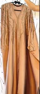 Vêtements musulmans traditionnels islamiques élégants et modestes pour femmes, abaya de mariée de style Dubaï-Accessoire inclus - Product Image 2