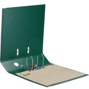 ELBA Rado Plast 80mm DIN <b>A4</b> Binder Cardboard File <b>Folder</b> with Green PVC Lamination Outer PVC Lamination - Product Image 1