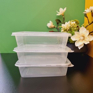 La caja de plástico rectangular de 2025 ml desechable de fábrica más vendida de 750 para alimentos/frutas/ensaladas con tapa, logotipo personalizado transparente - Product Image 5
