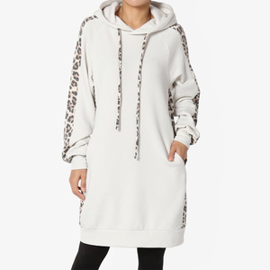 Mode Longline À Capuche Pour Les Femmes Avec Logo Impression Personnalisé Surdimensionné Polaire Pull Marque Privée Fabricant Streetwear - Product Image 1
