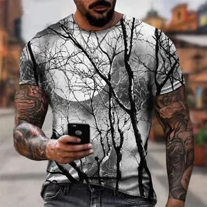 Ropa personalizada para hombre, Camiseta con estampado de sublimación de poliéster transpirable, camisetas de manga corta de alta calidad Unisex de 100 poliéster - Product Image 4