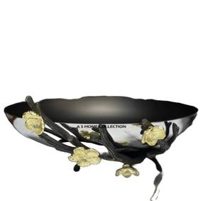 Conception de forme de branche d'arbre de couleur noire avec des bols de service de dîner en métal de support de fleur d'or pour la meilleure vente - Product Image 1