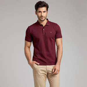 Polo de Color Sólido para Hombre con Tela Transpirable, Cuello Clásico, Diseño de Manga Corta, Perfecto para Uso Diario en Verano y Oficina - Product Image 2