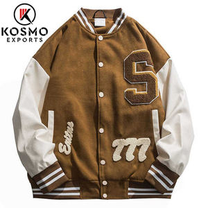 Veste universitaire tendance de haute qualité pour hommes Vestes de baseball décontractées et ajustées pour bombardier - Product Image 3