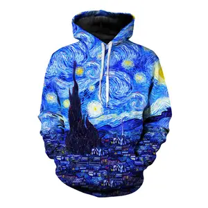 High Quality Sublimation Hoodie for Men 100% Polyester Breathable Fleece 3D Dye Digital Sublimation Printed Custom Sweatshirts