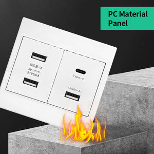 <span class=keywords><strong>Enchufe</strong></span> de Pared Universal Estándar con <span class=keywords><strong>Doble</strong></span> USB y USB Plus Tipo-C, Tipo 86*86, <span class=keywords><strong>Enchufe</strong></span> Eléctrico de Fábrica, Precio al por Mayor - Product Image 5