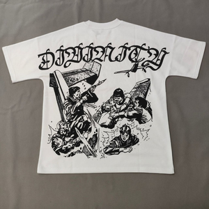 Printed Short Sleeved t <b>Shirt</b> <b>Men's</b> Korean Version of Cotton Bottoming <b>Shirt</b> Trend Summer - Product Image 6