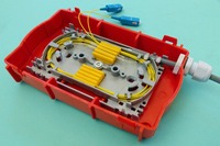 Caja de Distribución de Fibra Óptica GPON FTTH FTTX para Interiores FOS-42AB COMNET, Conector SC, ABS/PC Gris, hasta 48 Empalmes, 175x111x50mm