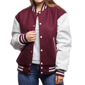 Vestes pour femmes pour l'hiver Logo personnalisé Baseball Veste universitaire pour femmes de haute qualité Vestes universitaires d'automne - Product Image 4