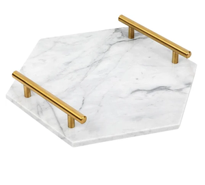 Bandeja de servicio de mármol personalizada, decoración de hotel, bandeja organizadora de joyas de mármol, venta personalizada - Product Image 3