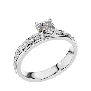 พรีเมี่ยม VVS Moissanite Pt950ทองคำขาวผู้หญิงแหวนแต่งงานทรงกลมตัดสดใสของขวัญครบรอบเครื่องประดับชั้นดี - Product Image 1