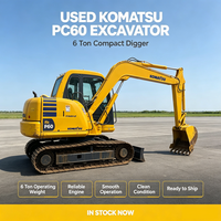 Excavatrice sur chenilles Komatsu PC60-8, 6 tonnes, compacte, hydraulique, d'occasion, petite excavatrice de construction japonaise