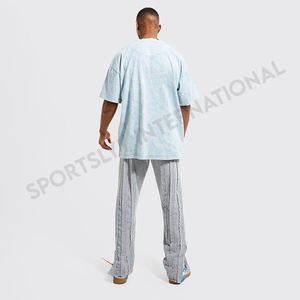 เสื้อยืดโอเวอร์ไซส์ทรงหลวมสไตล์วินเทจ ผ้าคอตตอนถัก 100% คุณภาพสูง น้ำหนัก 280 กรัม สีพื้น แฟชั่นลำลองสำหรับผู้ชาย - Product Image 5