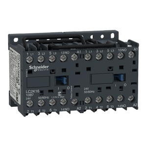 Contattore Reversibile SCHNEIDER ELECTRIC LC2K1610F7 TeSys K 3P con Bobina 110V AC, 16A AC-3 <= 440V, 1NO - Product Image 1