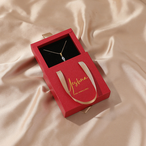 Tùy Chỉnh Sang Trọng Dập Nóng Vàng In Trượt Ngăn Kéo Giấy Hộp Đồ Trang Sức Với Ribbon Đồ Trang Sức Thiết Lập Bao Bì Hộp Với Logo - Product Image 3