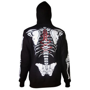 เสื้อสเวตเตอร์ซิปหน้าสำหรับผู้ชายผู้ใหญ่ขนแกะสีดำสกรีนลายพิมพ์โลโก้แบบเต็มหน้าสำหรับผู้ใหญ่ซิปขึ้น - Product Image 3