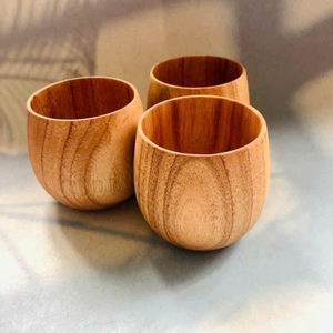 Tasse à thé à café en bois de style vintage avec logo personnalisé direct d'usine, vaisselle ustensile artisanat cadeaux uniques dans les fêtes de mariage - Product Image 2