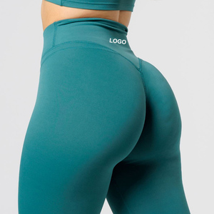 Custom <b>Tummy</b> <b>Control</b> Yoga Sports <b>Leggings</b> 4 Way Stretch Invisible Scrunch V Back <b>High</b> <b>Waisted</b> Scrunch butt <b>leggings</b> for women - Product Image 6