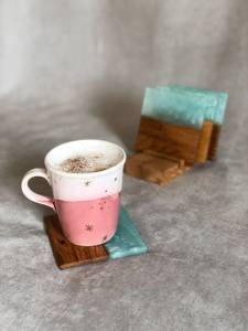 Clear Resin Geode <b>Coasters</b>, Stunning Handmade Crystal Resin <b>Drink</b> <b>Coaster</b> Set, Elegant Stone <b>Coasters</b> Perfect <b>for</b> Gifting - Product Image 2