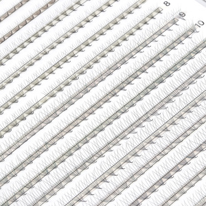 Extensiones de pestañas prefabricadas 3D-14D, base puntiaguda, plumas voluminosas prefabricadas, plumas coreanas, proveedor PBT, Etiqueta Privada - Product Image 1