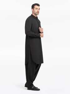 ชุดสلوار คามีซ ผู้ชายสไตล์ปากีสถาน ล้างทำความสะอาดง่าย  ชุดอิสลามแบบดั้งเดิม ทรงปกติ เหมาะสำหรับงานแต่งงาน อีด และชุดทำงานที่เป็นทางการ - Product Image 6