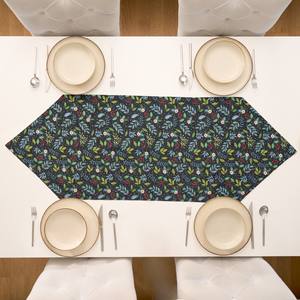 Zwart Katoenen Linnen Tafelloper Bloemenprint Patroon Geweven Gehaakte Luxe Stijl 40X140 Driehoek Hoeken Voor Thuis Hotel Bruiloft - Product Image 2