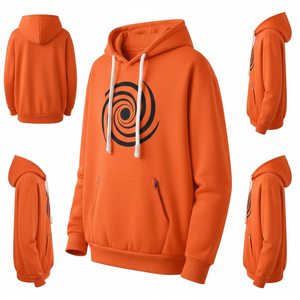 <b>Mens</b> Oversized Hooded Sweatshirt Winter Solid Color Casual Printed <b>Hoodie</b> OEM Wholesale - Product Image 2