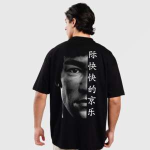 เสื้อยืด Black Dragon Tee-100% ผ้าฝ้าย สำหรับออกกำลังกาย ลายเรียบ ทรงโอเวอร์ไซส์ หลวม สไตล์ฮิปฮอป เนื้อผ้าเจอร์ซีย์ ระบายอากาศได้ดี - Product Image 1