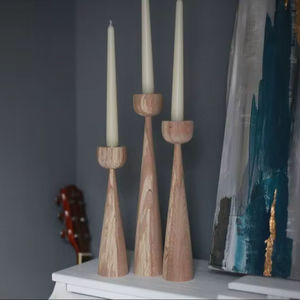 Porte-bougie en bois, décoration d'intérieur et de maison, porte-bougie en bois, décoration d'intérieur et de maison - Product Image 1