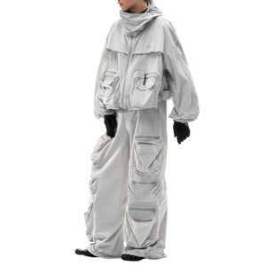 Survêtement d'hiver en coton personnalisé pour homme, coupe-vent léger, fermeture éclair, surdimensionné, ample, ensemble 2 pièces, séchage rapide, polaire - Product Image 2