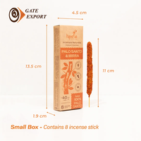 Paquete al por Mayor de Incienso de Palo Santo y Mirra Enrollado a Mano, Resina Natural sin Carbón, Madera Sagrada Cálida para Yoga Espiritual, Perú
