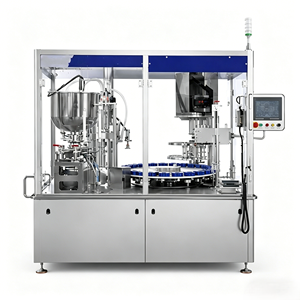 Machine de remplissage, d'emballage et de bouchage rotative pneumatique entièrement automatique ABBA-GW-2 avec surveillance à distance du moteur pour l'industrie alimentaire et chimique - Product Image 2