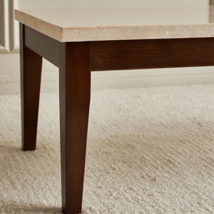 Elegante mesa de madera simple con tapa de mármol, elegante diseño duradero, Ideal para mesa de centro, mesa auxiliar o exhibición decorativa en el hogar - Product Image 5