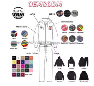 Sweat-shirt à capuche surdimensionné avec impression en relief de logo personnalisé 3D, fermeture éclair intégrale, streetwear unisexe, sweat-shirt pour homme, poids lourd - Product Image 5