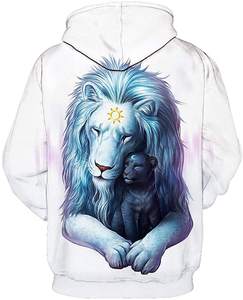 Sudadera con capucha de algodón y poliéster para hombre y mujer, jersey de manga larga con patrón sólido de gran tamaño personalizado Unisex - Product Image 2