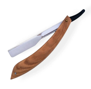 Diseño en Barber Razor Hombres Productos de afeitado en húmedo Hoja única Acero inoxidable súper con mango de madera - Product Image 1