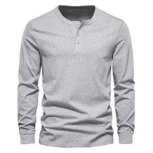 T-shirt pour homme en coton uni à manches longues, de qualité supérieure, avec impression personnalisée, nouveau design, fabricant de t-shirts, vêtements de rue, en vente - Product Image 4