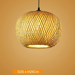 Lámpara colgante de ratán tejido de gran tamaño, hecha a mano, de bambú, para decoración moderna del hogar. - Product Image 3