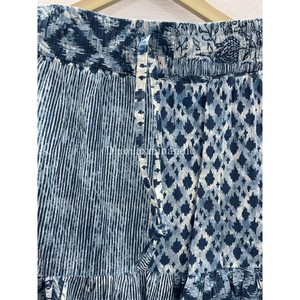 Acheter indien tunique 100% coton jupes longues Boho imprimé Maxi deux pneus jupe conception de feuille femmes style bohème jupe - Product Image 5