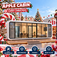 Villa Modulaire en Acier de Luxe de 20 pieds, Entièrement Meublée, Type Apple Pod House, pour Hôtels de Vacances et Locations Premium