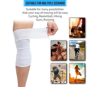 Rodilleras de levantamiento de pesas, soporte elástico transpirable ajustable para gimnasio, correas flexibles para rodilleras para coderas y rodilleras - Product Image 2