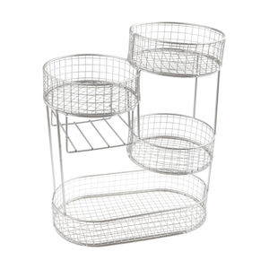 Popular 3-Tier Iron Wire <b>Storage</b> <b>Basket</b> Custom Shaped Metal Fruit & Vegetable Rack <b>with</b> <b>Black</b> Finish Best Value - Product Image 6