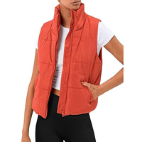 Haute qualité femmes léger imperméable coupe-vent vêtements d'extérieur d'hiver mode compressible gilet bouffant pas cher prix OEM personnalisé
