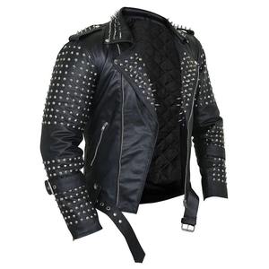 <b>Men</b> PU Leather Motorcycle <b>Jacket</b> <b>Fur</b> Trim Front Logo Customizable High Street Style Zipper Closure Wholesale - Product Image 1