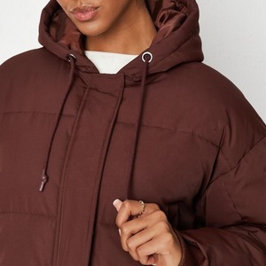 เสื้อแจ็กเก็ตขนเป็ดสำหรับผู้หญิง, เสื้อแจ็กเก็ตขนเป็ดผ้าแคนวาสระบายอากาศได้พร้อมตัวอักษรตกแต่งผิวแกะ - Product Image 4