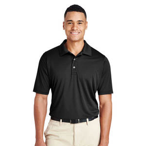 Polo homme en coton classique 100% polyester pour un usage quotidien décontracté, chemise de golf noire - Product Image 1